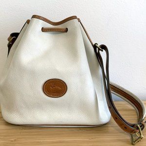 Vintage Dooney and Bourke AWL Bucket Bag, Cream Colored